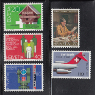Switzerland MNH Scott #694-#698 Set Of 5 Anniversaries - Unused Stamps