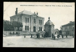 87 - Chateau Ponsac : Hôtel De Ville Et Place De La Fontaine - Chateauponsac