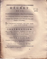 DECRET DE LA CONVENTION NATIONALE RELATIF A LA LEVEE DE TRENTE MILLE HOMME DE CAVALERIE - LE 22 JUILLET 1793 - 16 PAGES. - Decreti & Leggi