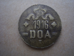 DOA  1916 EMERGENCY TABORA COINS 20 HELLER BRASS TYPE B - B . - Africa Oriental Álemana