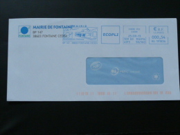 Tramway Fontaine Isère EMA  Sur Lettre Slogan Meter On Cover - Tram