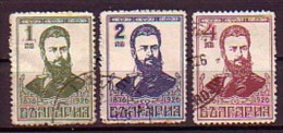 BULGARIA / BULGARIE - 1926 - 50an De La Morte Du Poet - Revolutioner - Christo Botev - 3v Obl. - Used Stamps