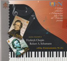 Vatican City Die Emissionis Nr 2 - Mi 1677-1678 Bicentenary Of The Birth Of Fryderyk Chopin And Robert Schumann - Lettres & Documents