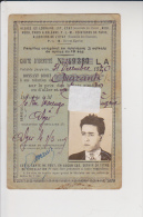 1929 Chemin De Fer Carte Identité 40 % Réduction PLM Alsace Lorraine Algériens De L´Etat ...Alger 1 Er Mars 1929 - Autres & Non Classés
