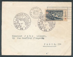 Croix-Rouge 1952 Avec Pub "Servir" / Lettre Avec Cachet De La Foire De Paris - Cartas & Documentos