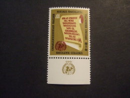 UNITED NATIONS NEW YORK  YVERT 142   WITH LABEL   MNH ** (Q2-NVT) - Unused Stamps