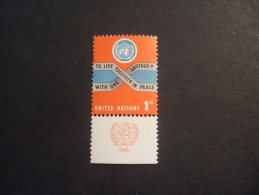 UNITED NATIONS NEW YORK  YVERT 141   WITH LABEL   MNH ** (Q2-NVT) - Ungebraucht