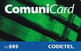 Dominican Republic, RD-COD-0007, 95 Telephone Keyboard In Green, 2 Scans . - Dominik. Republik