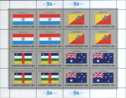 ONU NewYork 1984 Bandiere Flags Flaggen Drapeaux 1 Sheets  ** MNH - Neufs