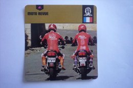 Transports - Sports Moto - Carte Fiche Moto - Moto Revue Soutenir Le Motard Depuis 1913 (description Au Dos De La Carte - Motorradsport