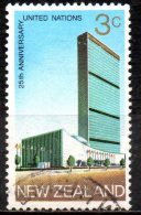 NEW ZEALAND 1970 25th Anniv Of United Nations - 3c U.N. H.Q. Building  FU - Usados