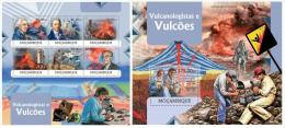 Mozambique. 2012 Volcanologists And Volcanoes. (309). Sheet Of 6v + Bl - Vulcani