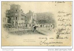 76 YPORT LES  BAINS ET LA PLAGE EN 1900 BEAUX TIMBRES BEAUX CACHETS ERREUR ANVERS - Yport