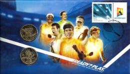 AUSTRALIA PNC 2 X $1 TENNIS SPORT MEN WOMAN TROPHY 1 YEAR TYPE 2012 UNC NOT RELEASED READ DESCRIPTION CAREFULLY!! - Sonstige & Ohne Zuordnung