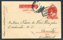 1917 Turkey CENSORED Postal Stationery ISTAMBUL To Chemnitz Germany - Lettres & Documents