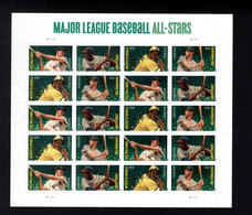 237403801 2012 SCOTT 4694 -4697 PANE (XX) POSTFRIS MINT NEVER HINGED    MAJOR LEAGUE BASEBALL ALL - STARS - Ungebraucht