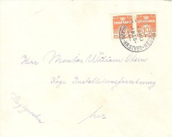 DENMARK # Letter Sent With Ball Post Copenhagen - Næstved From The Year 1935 - Enteros Postales