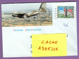 Enveloppe Avec Tp 2354 "la Saint Valentin", Les Amoureux De Peynet / Transalt Parachutistes Troupes Aéroportées - Covers & Documents