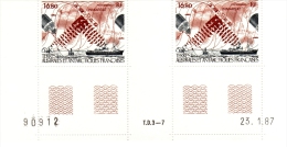 TERRES AUSTRALES Et ANTARCTIQUES  :  SATELLITE INMARSAT  - N° 99 - Coin Daté 21/1/87 - Blocks & Sheetlets