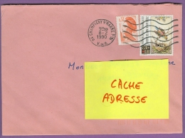 Enveloppe Avec Tp 2612 Croix Rouge, Soierie De Lyon Oiseau Nid Avec Oisillons Oblitération 08/02/1990 - Lettres & Documents