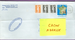 Enveloppe Avec Tp 2662 Institut Géographique National / Carte De France Relief - Oblitération Thury-Harcourt 11/04/1994 - Storia Postale