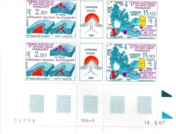 TERRES AUSTRALES Et ANTARCTIQUES  :  Coupe Du Mont Ross, Carte Géologique Des îles  - N° 139A - Coin Daté 16/09/87 - Blocks & Sheetlets