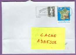 Enveloppe Avec Tp 2662 Institut Géographique National / Carte De France Relief - Oblitération Vire 19/04/1995 - Lettres & Documents