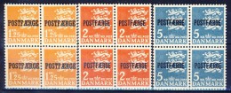 ##Denmark 1965-72. POSTFÆRGE. Blocs Of 4. Michel 40, 44-45. MNH(**) - Paketmarken