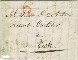 5437. Carta Entera Pre Filatelica FIGUERAS (Gerona) 1834 - ...-1850 Prephilately