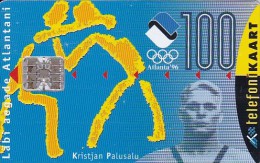 Estonia, ET 036, 100 Units, Kristjan Palusalu, Olympics ´96, Sport, 2 Scans. - Estland