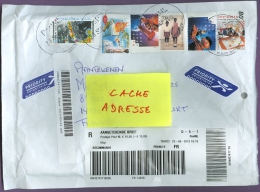 Enveloppe Recommandée PAYS-BAS (Nederland) : 28 Timbres: Chevaux Animaux Enfants Justice Bateau (voir Scans Recto Verso) - Brieven En Documenten