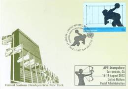 ONU New-York 2012 - Show Card APS Stampshow Sacramento 16-19 August 2012 "Paralympics Games" - Maximum Cards