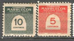 SPAIN Marruecos / Morocco  Edifil # 382/383 ** MNH Set Sans Ch. Stines / Manchitas - Maroc Espagnol