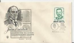 ARGENTINA 1962 -FDC  JUAN VUCETICH CREADOR DEL SISTEMA DACTILOSCOPICO ARGENTINO - FOUNDER OF DACTLOSCOPIC SYSTEM OF ARGE - FDC