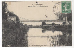 51 LA CHAMPAGNE - MAREUIL SUR AY Le Pont Suspendu / éditeur Bracquemart / Voyagé 1908 - Mareuil-sur-Ay