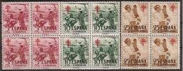 España 1103/05 ** B4. Tuberculosos 1951 - Unused Stamps