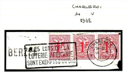 C.O.B. N° 859 X 3 Sur Fragment De Lettre - Griffe Linéaire  : "  BERZEE " - Linear Postmarks