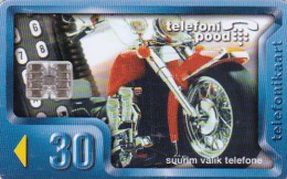 Estonia, ET 063, Telephone Store 30, Motorcycle, 2 Scans. - Estland