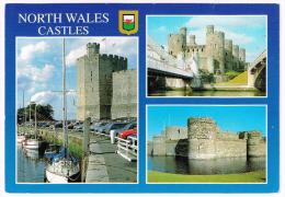 M195 Three Major Castles Of North Wales - Caernarfon - Conwy Beaumaris / Viaggiata - Other & Unclassified