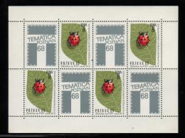 POLAND 1968 TEMATICA POZNAN PHILATELIC EXPO S/S NHM TYPE 2 INSECTS LADYBIRD CINDERELLA - Otros & Sin Clasificación