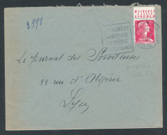 Marianne De Muller Avec Pub Lincoln/ Lettre De Saint-Philbert De Grand-Lieu (flamme) Pour Lyon - Covers & Documents