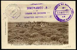 MAROC - CPA EN FM, CACHET SPECIAL " POSTE DE GUICER LE 16/3/1912 " + " TELEGRme MILITre Le 12/3/1912 " - TB - Usati