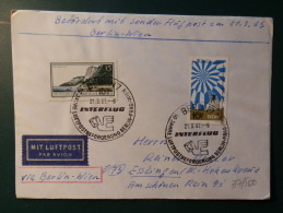 37/500   1° FLIGHT/1° VOL  INTERFLUG    BERLIN WIEN - Lettres & Documents