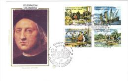 CC9 - ITALIA , Serie 1989/192 Su FDC . Annullo Speciale - Christophe Colomb