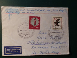37/505   1° FLIGHT/1° VOL  INTERFLUG    BERLIN  PRAG - Lettres & Documents