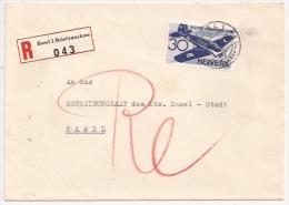 B87 - Recommandé BASEL 1 Briefannahme - 1944 - - Cartas & Documentos