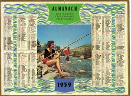 Almanach Des Postes Télégraphes Téléphones - 1959 - Aube - Tamaño Grande : 1941-60