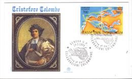 CC37 - ITALIA , La Serie N. 1888/89 Su FDC  Annullo Speciale - Cristoforo Colombo