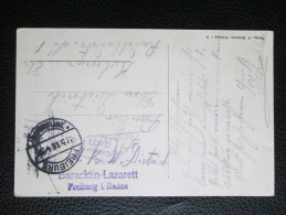 Cachet  BARACKEN LAZARETT FREIBURG I BADEN - 1916 - Andere & Zonder Classificatie