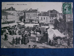 Delcampe - ""  CPA  MAYENNE  //  PLACE  DU  MARCHE   " - Mayenne